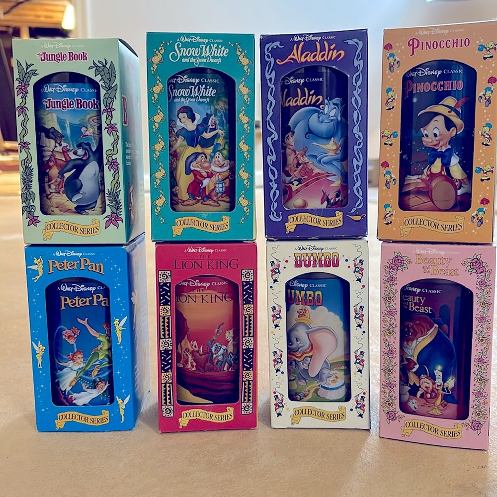1994 Set Burger King collectible Disney cups